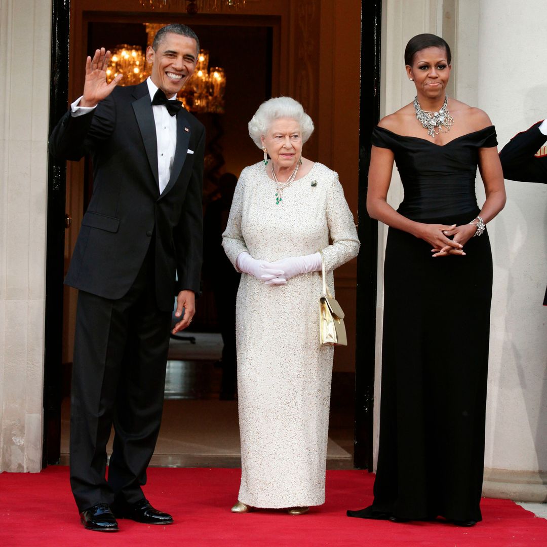 Barack y Michelle Obama recibieron a Isabel II en Winfield House, en mayo de 2011