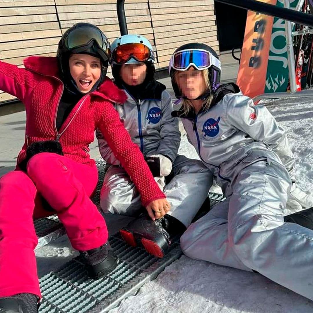 Elsa Pataky presume de los saltos con voltereta que dan sus hijos en la nieve, ¡increíble!