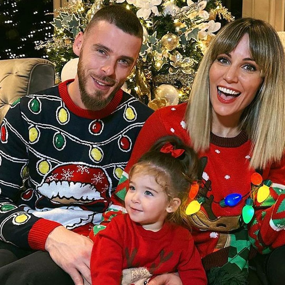 Las Navidades de Edurne y De Gea, volcados en su niña y acompañados por alguien de la familia muy especial