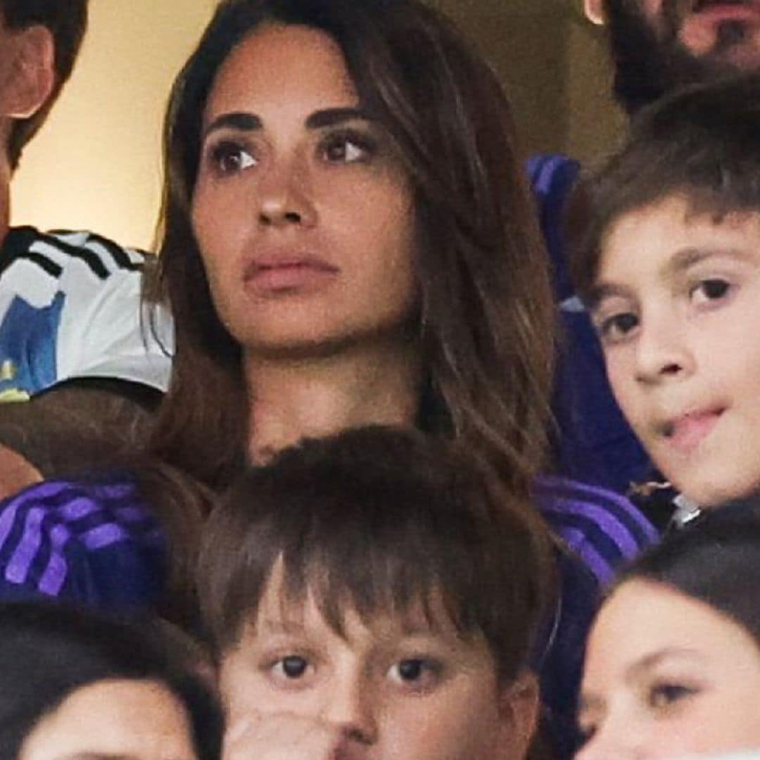 La tensión de Antonela Rocuzzo y sus hijos antes de celebrar el pase a semifinales de Argentina