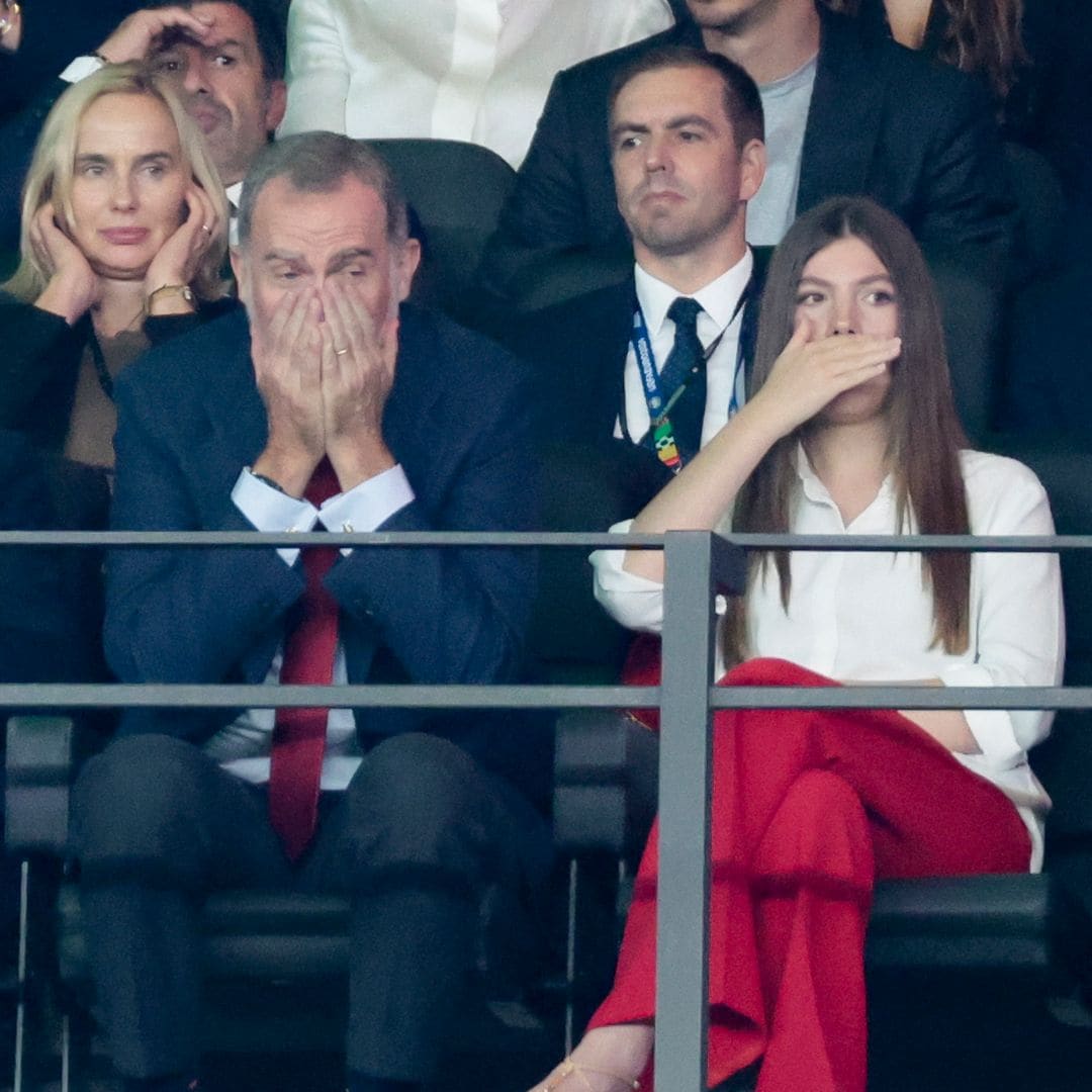 El rey Felipe y la infanta Sofía en la final de la Eurocopa en Berlín el 14 de julio de 2024