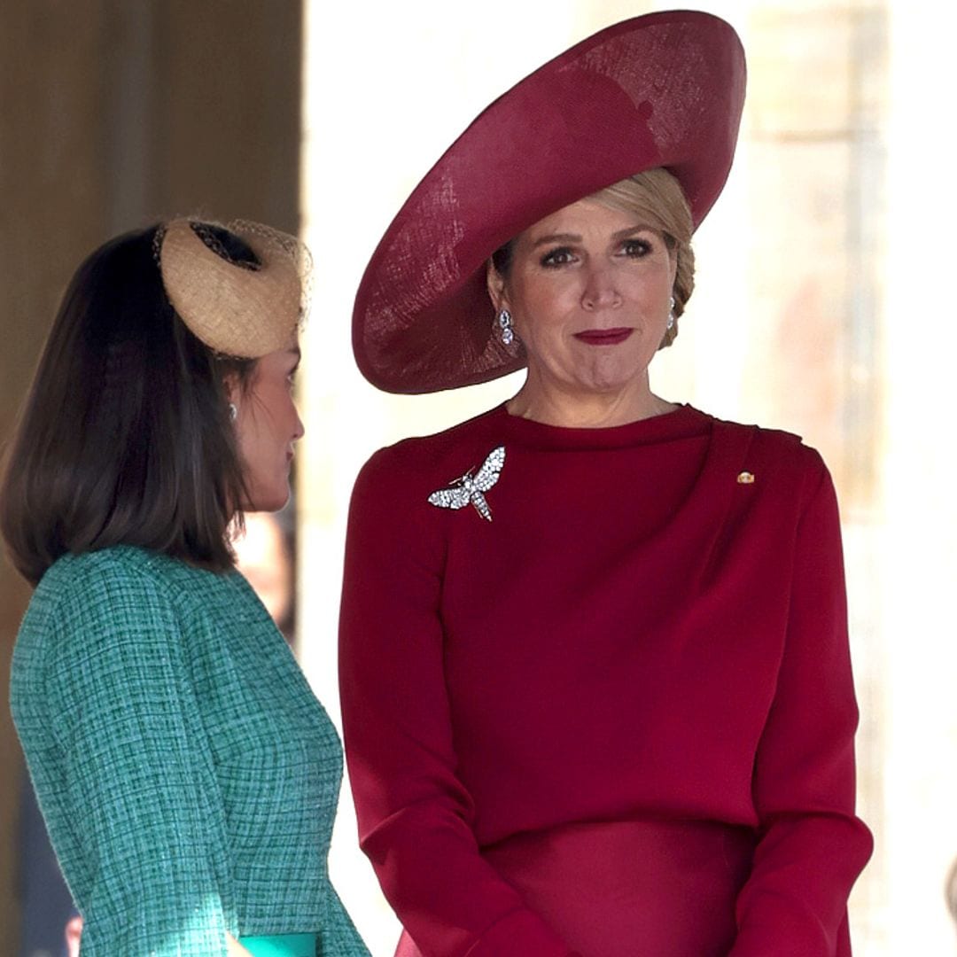 Máxima de Países Bajos se viste completamente de color rojo, un favorito de la reina Letizia