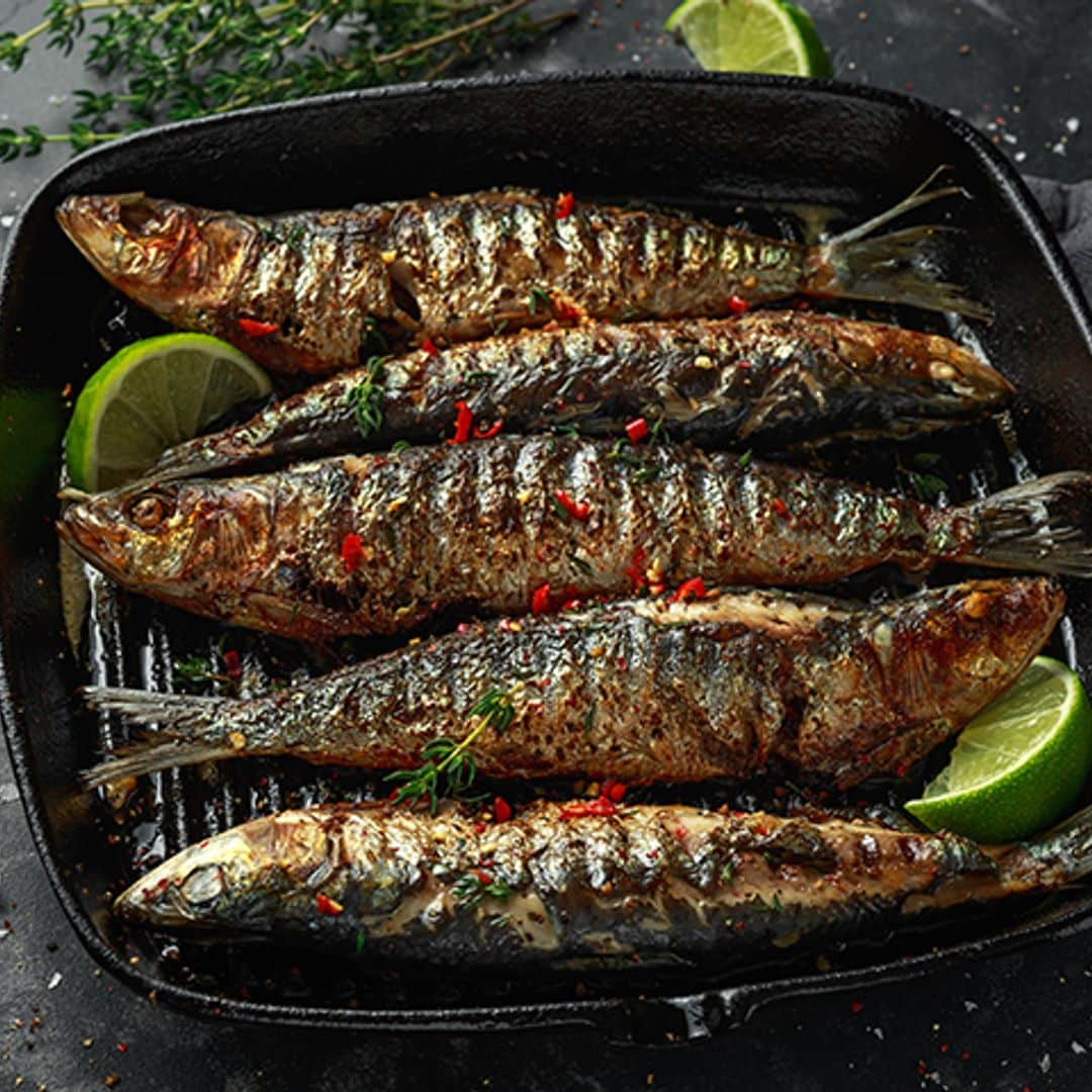 Sardinas a la brasa con salsa de guindilla