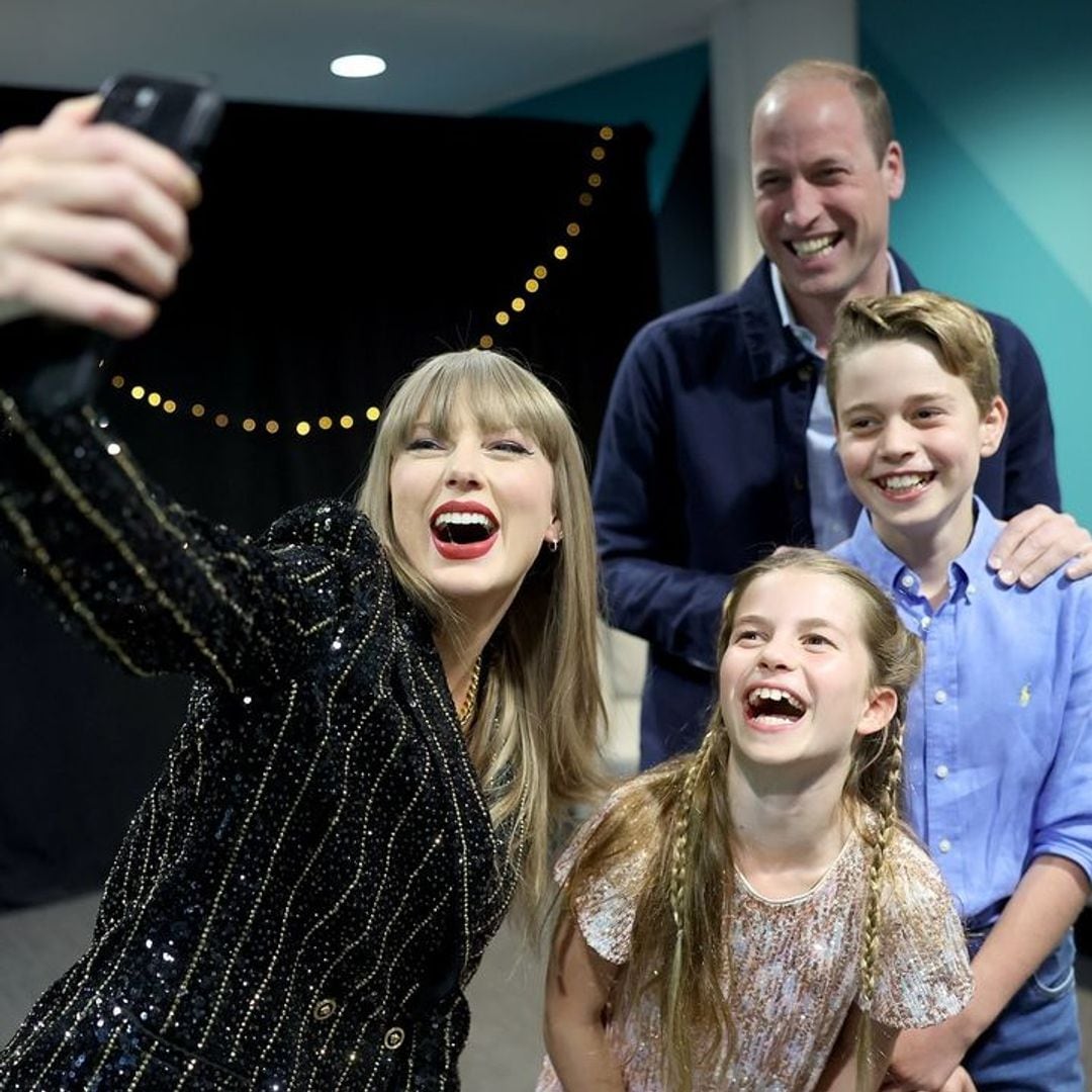 Taylor Swift con el príncipe Guillermo, George y Charlotte 