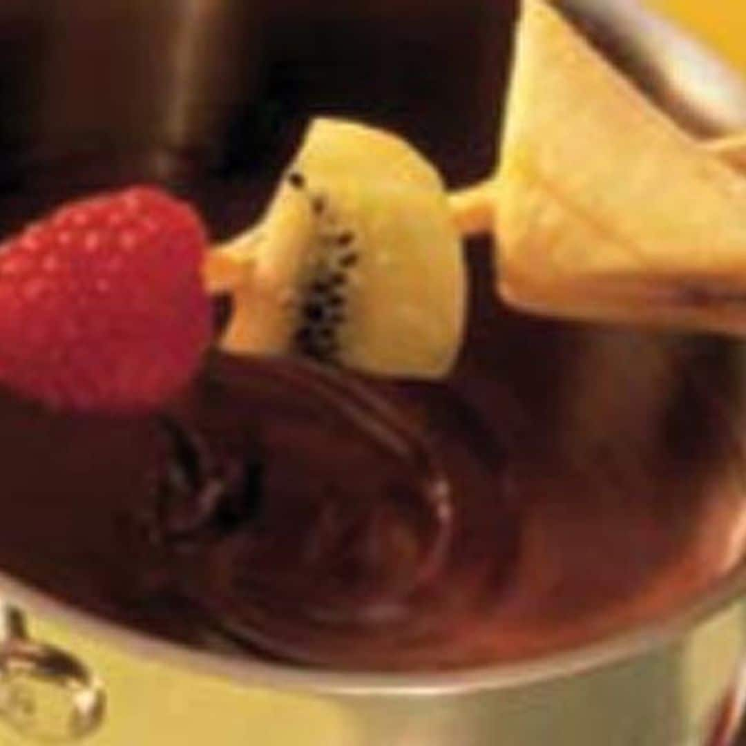 'Fondue' de chocolate con frutas