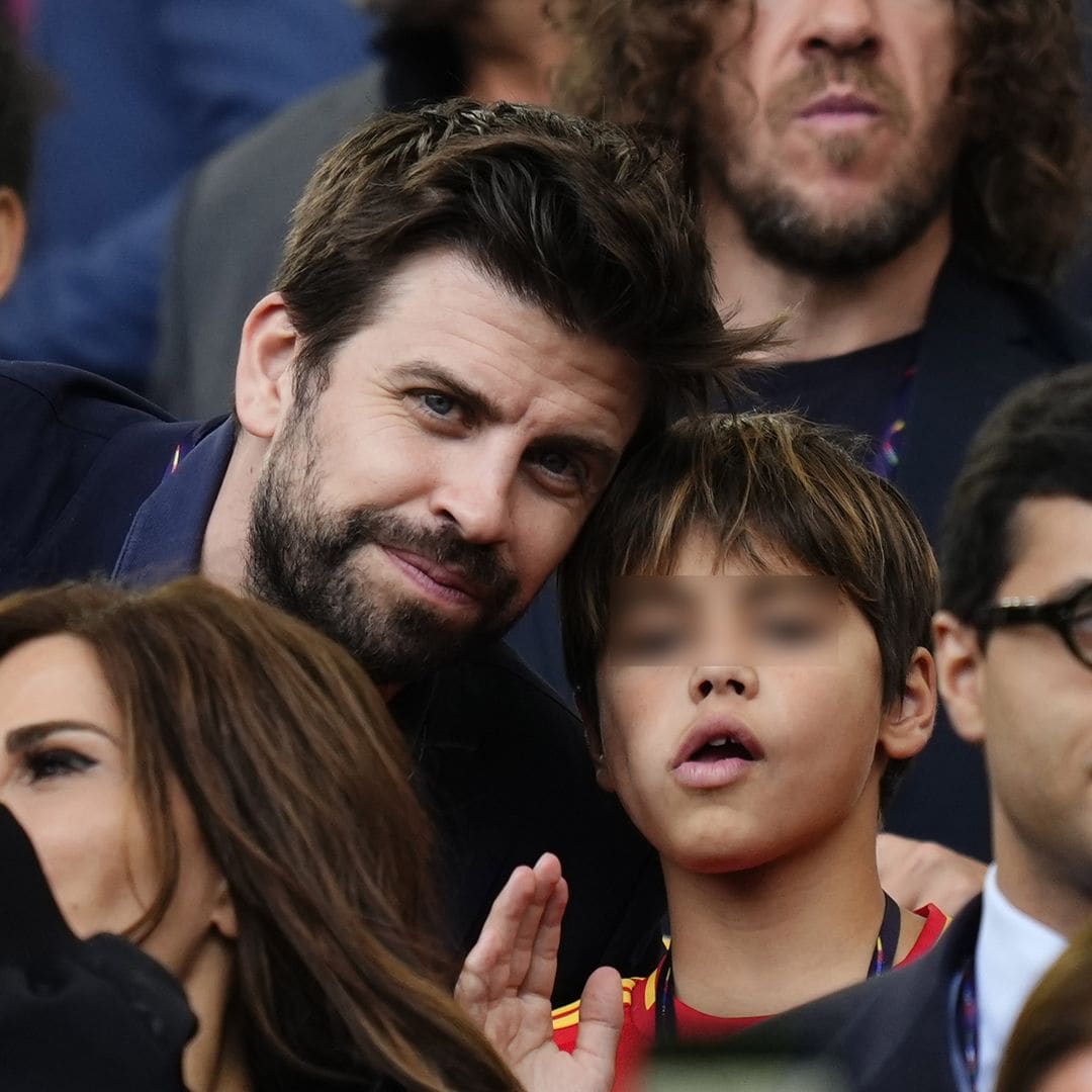 Gerard Piqué y su hijo Milan celebran el triunfo de España en la Eurocopa 2024