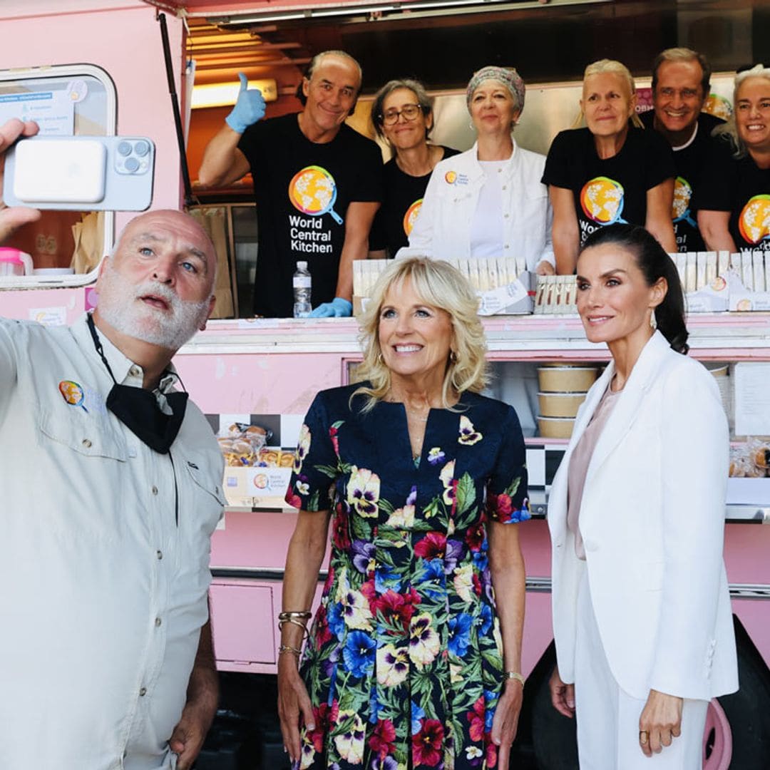 Jill Biden almuerza con sus nietas y el chef José Andrés en un exclusivo restaurante