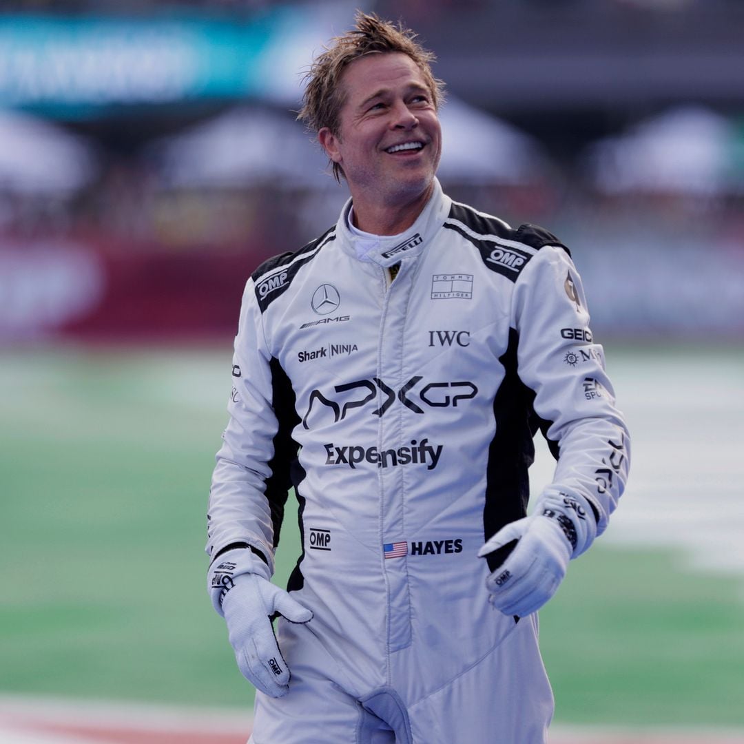 Brad Pitt en el Gran Premio de México el 27 de octubre de 2024