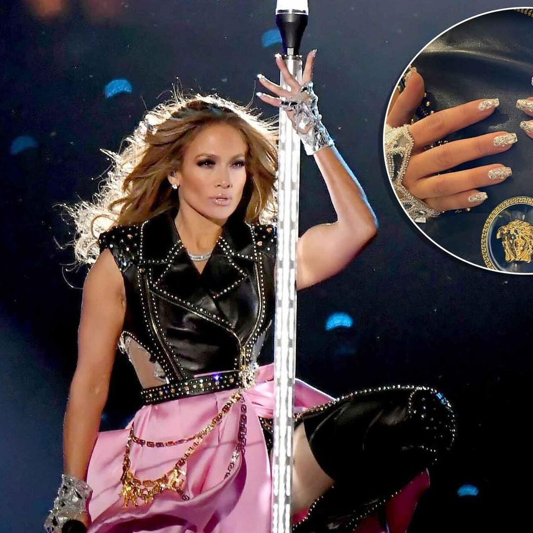 Super Bowl: la increíble manicure de Jennifer Lopez ¡hecha con cristales de Swarovski!