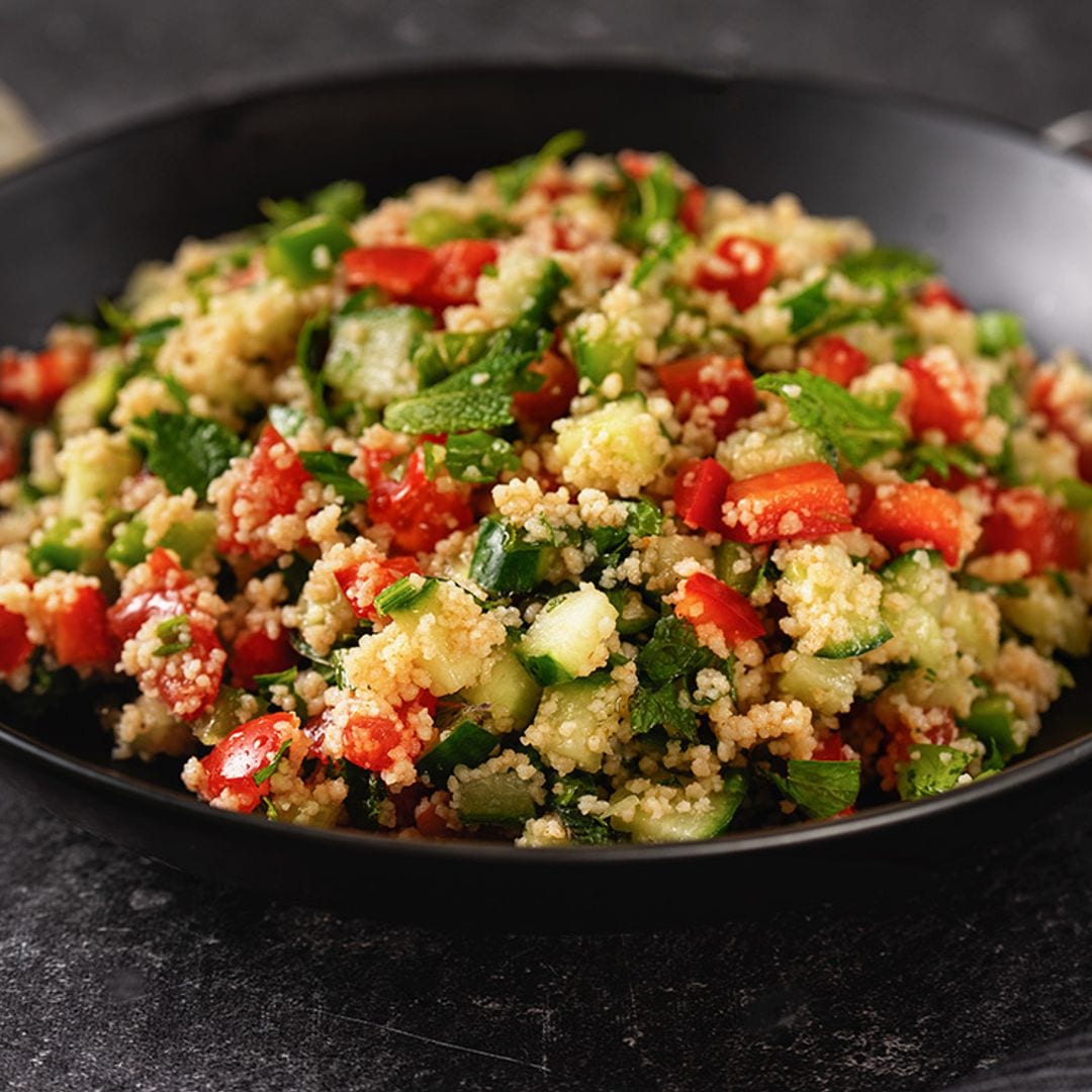 Tabulé con pepino y pimiento