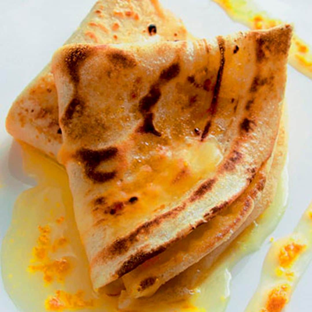 Crêpes 'Suzzete' con mantequilla de mandarina