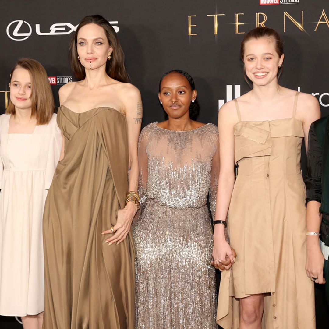 Angelina Jolie y sus hijos, cada uno en su estilo, deslumbran en el estreno de 'Eternals'