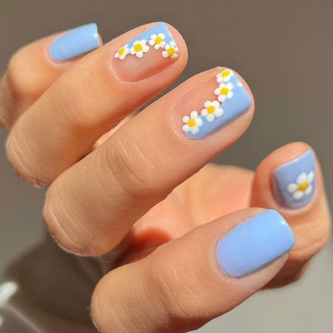 manicura azul