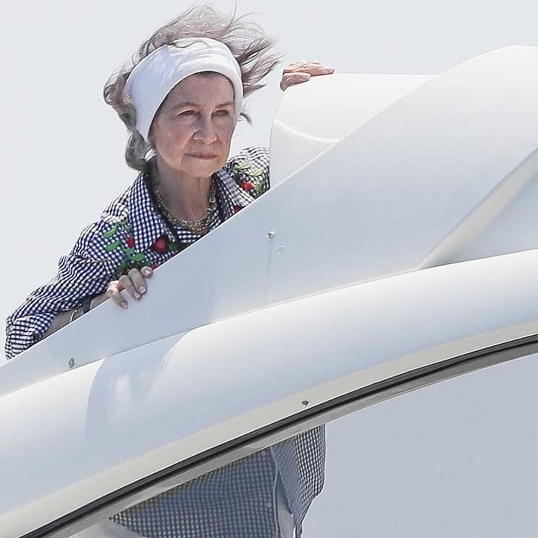 La reina Sofía llega a Palma de Mallorca para pasar las vacaciones de verano