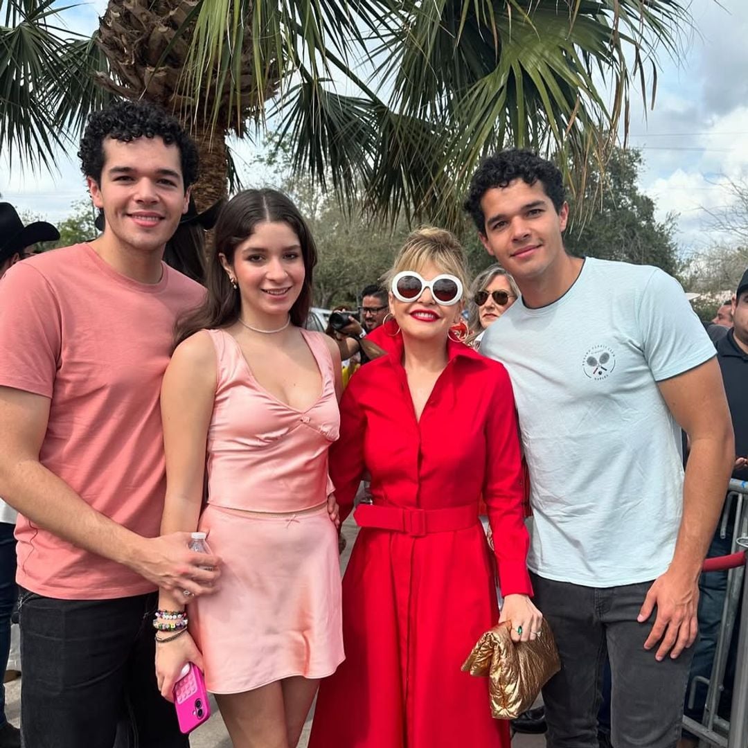 En compañía de sus hijos, Itatí Cantoral brilla en su visita más especial a Texas