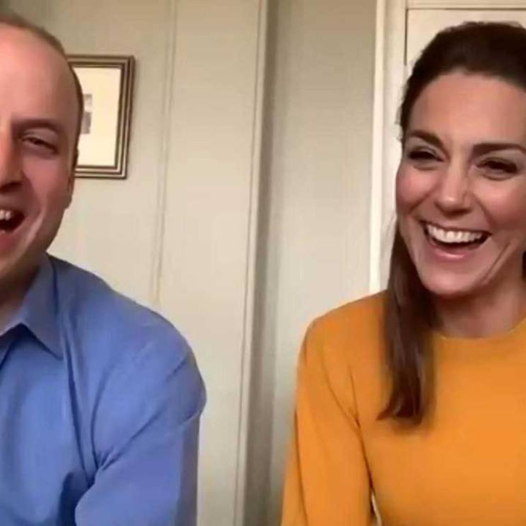 El príncipe Guillermo y Kate Middleton hacen una divertida videollamada a un grupo de niños