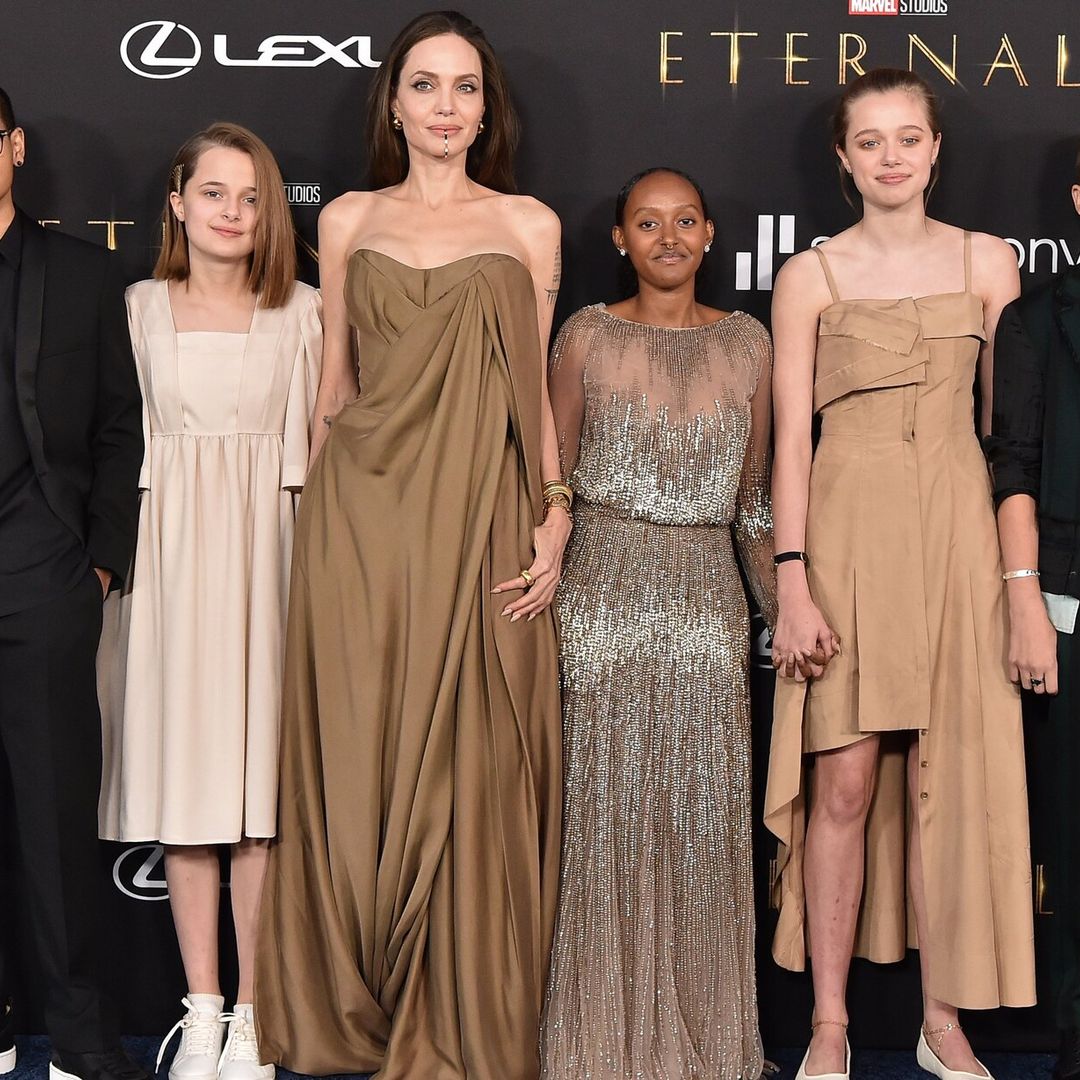 Zahara, la hija de Angelina Jolie, deslumbra con un vestido de su mamá en el estreno de ‘Eternals’