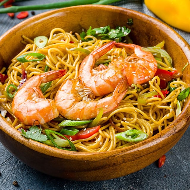 noodles gambas adob