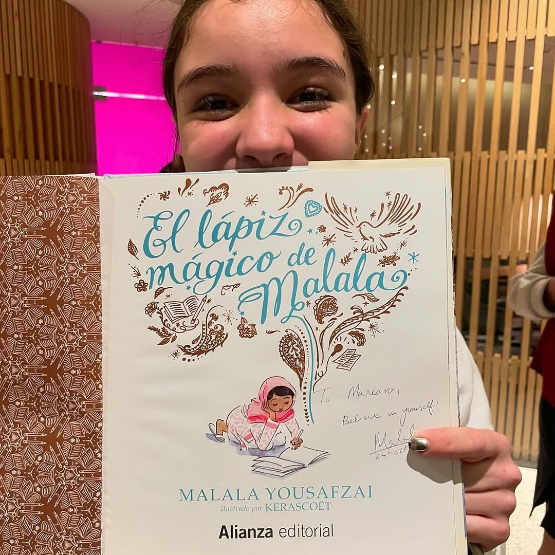 Malala también se encontró con algunos de sus pequeños admiradores