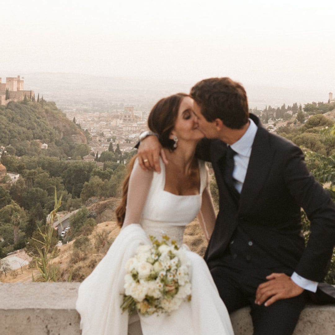 Carmen, la novia del vestido sencillo que se casó con un medallista olímpico en Granada