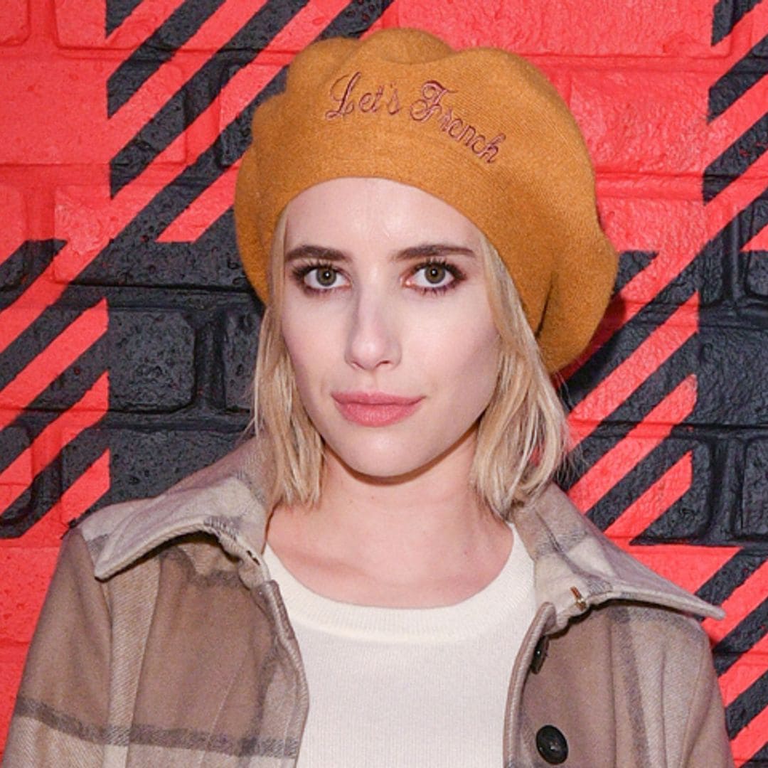 Las ondas despeinadas de Emma Roberts y cinco peinados más para combinar con tu gorro