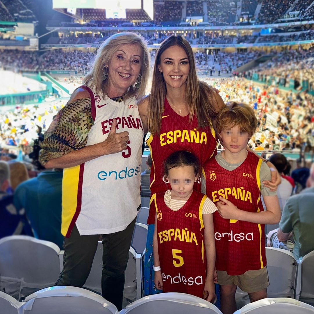 Helen Lindes y sus hijos animan a Rudy en sus últimas Olimpiadas