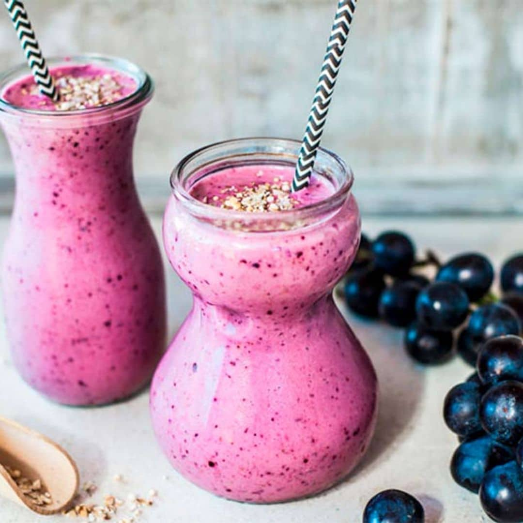 Batido de manzana, arándanos, chía y 'açaí'