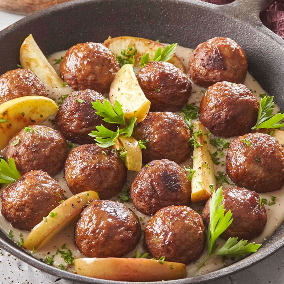 Albóndigas de cerdo ibérico con manzana