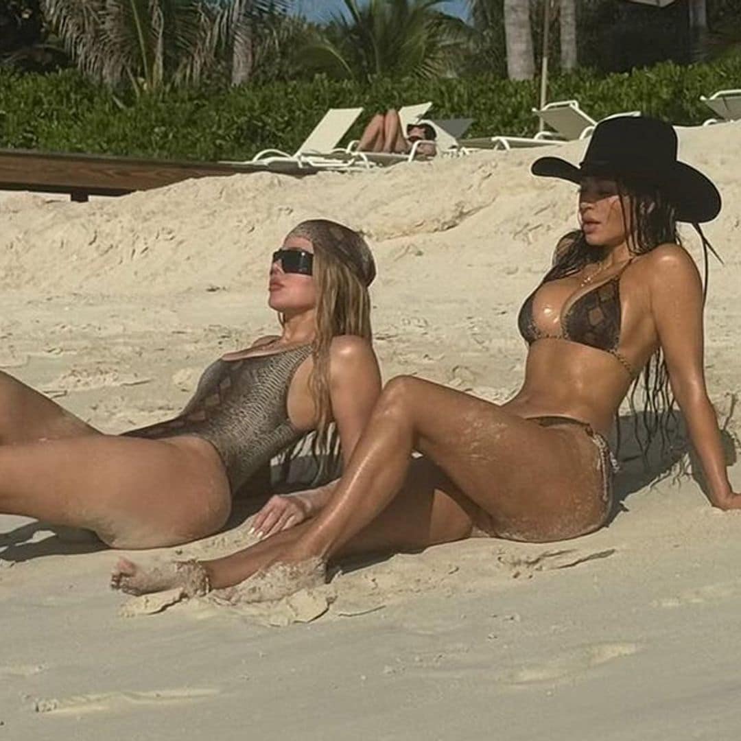 Los impresionantes posados de las Kardashian en las Islas Turcas y Caicos, ¡toma nota de sus bikinis!