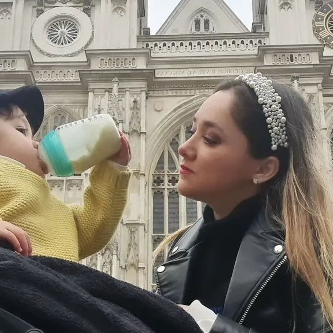 Sherlyn y su hijo disfrutan de Londres, pese a las dificultades que enfrentaron en su viaje