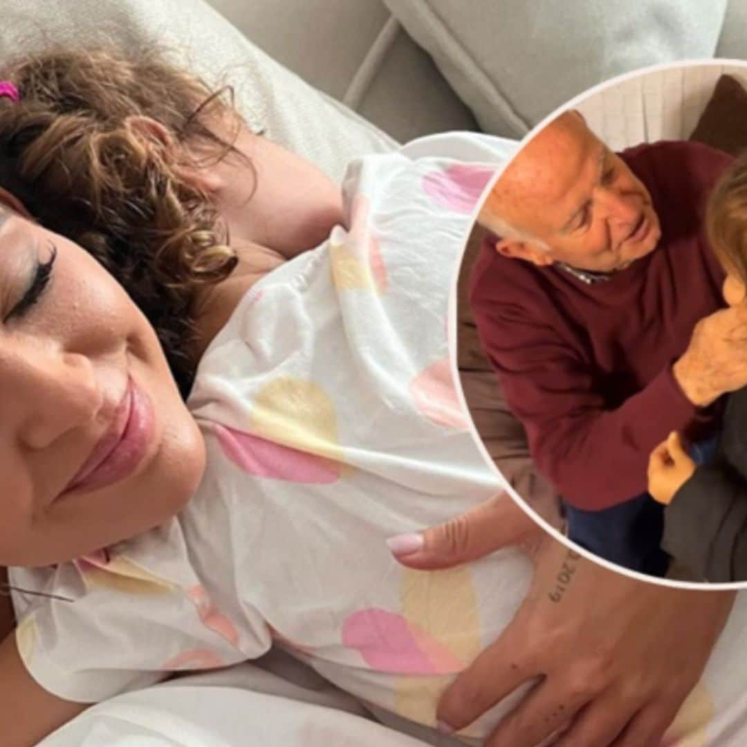 El emotivo momento de Roma, hija de Laura Escanes, con su bisabuelo