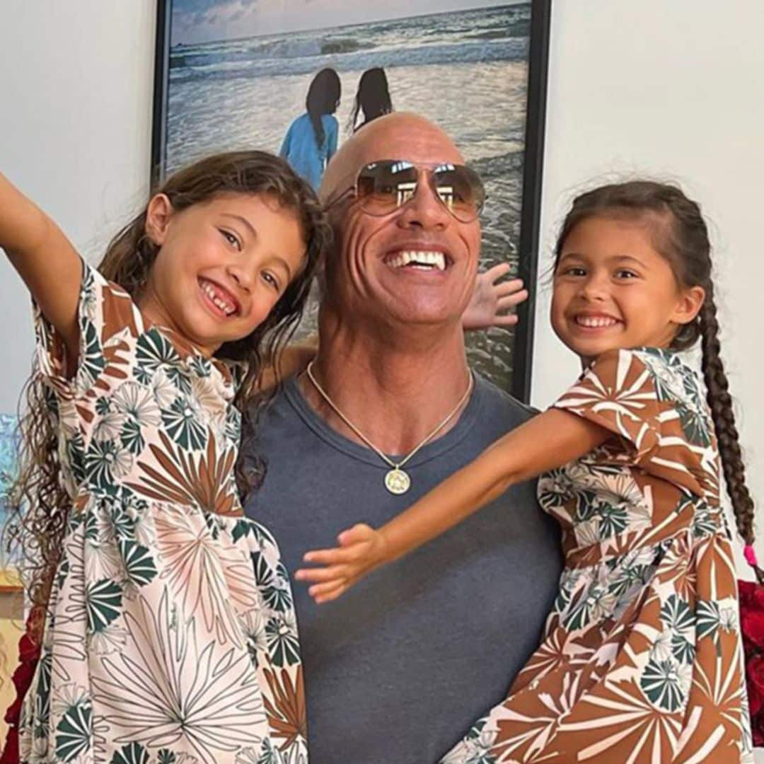 ¡Hecho un cuadro! Así ha terminado Dwayne Johnson tras la última travesura de sus niñas con un pintalabios