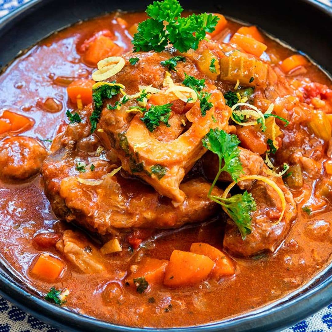 'Ossobuco' con verduras y 'gremolata'