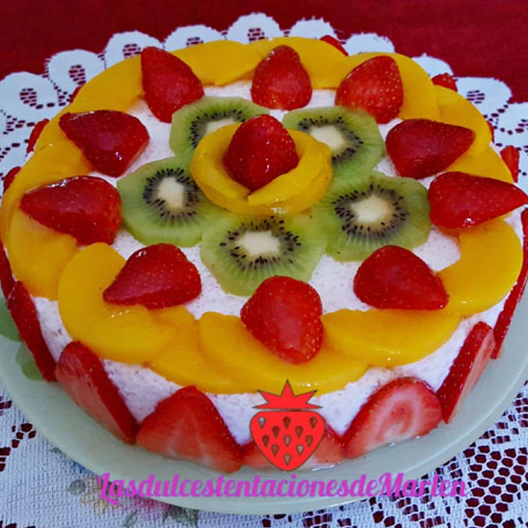 Tarta de fruta y yogur