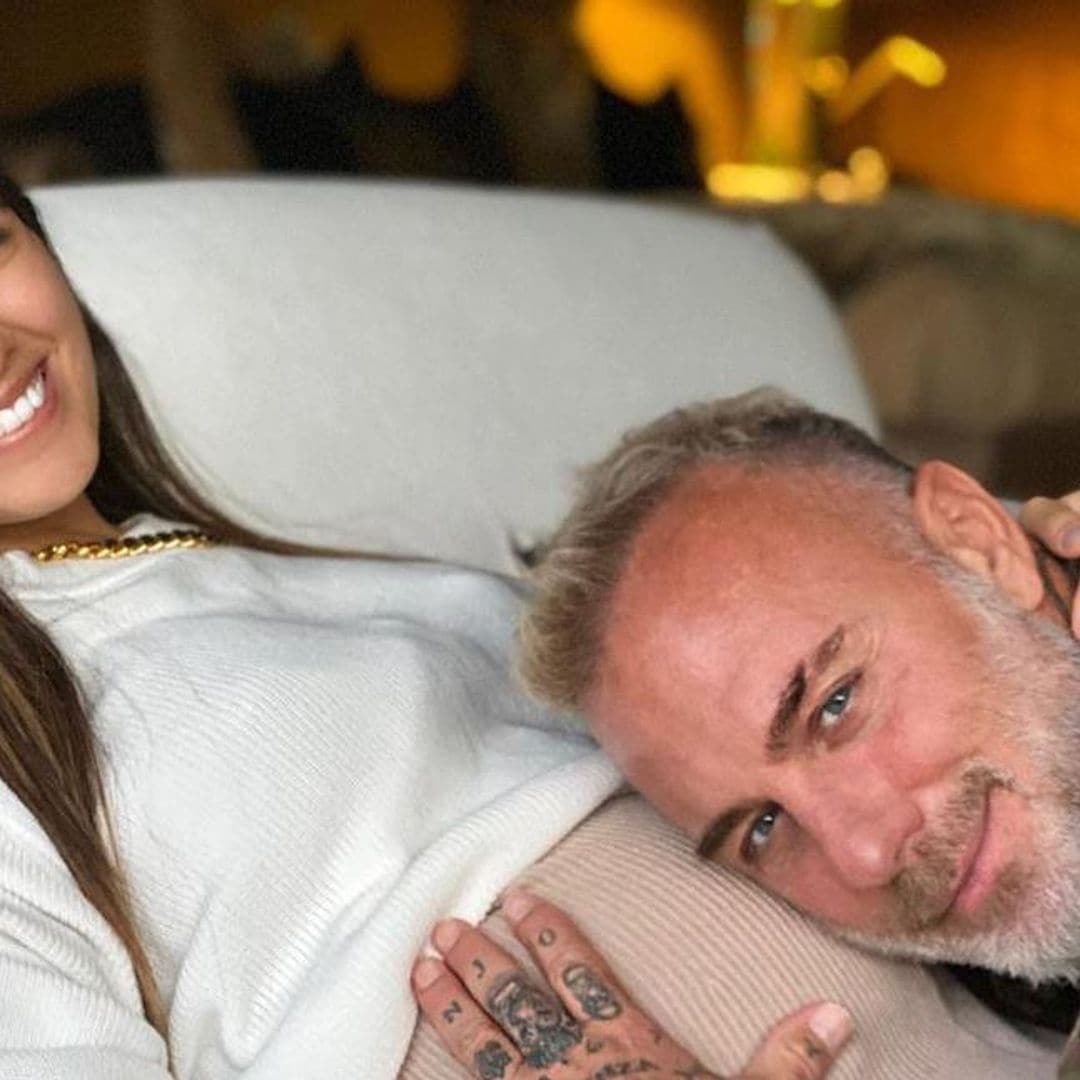 Gianluca Vacchi es todo ternura con una patadita de su bebé, en la pancita de Sharon Fonseca