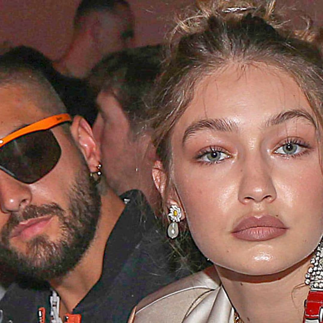 Maluma y Gigi Hadid en primera fila para la Semana de la Moda Masculina