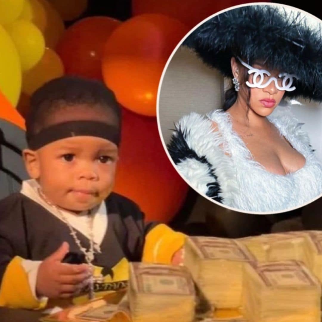 La comentada tarta hecha con billetes de 100 dólares con la que Rihanna ha celebrado el primer cumpleaños de su hijo