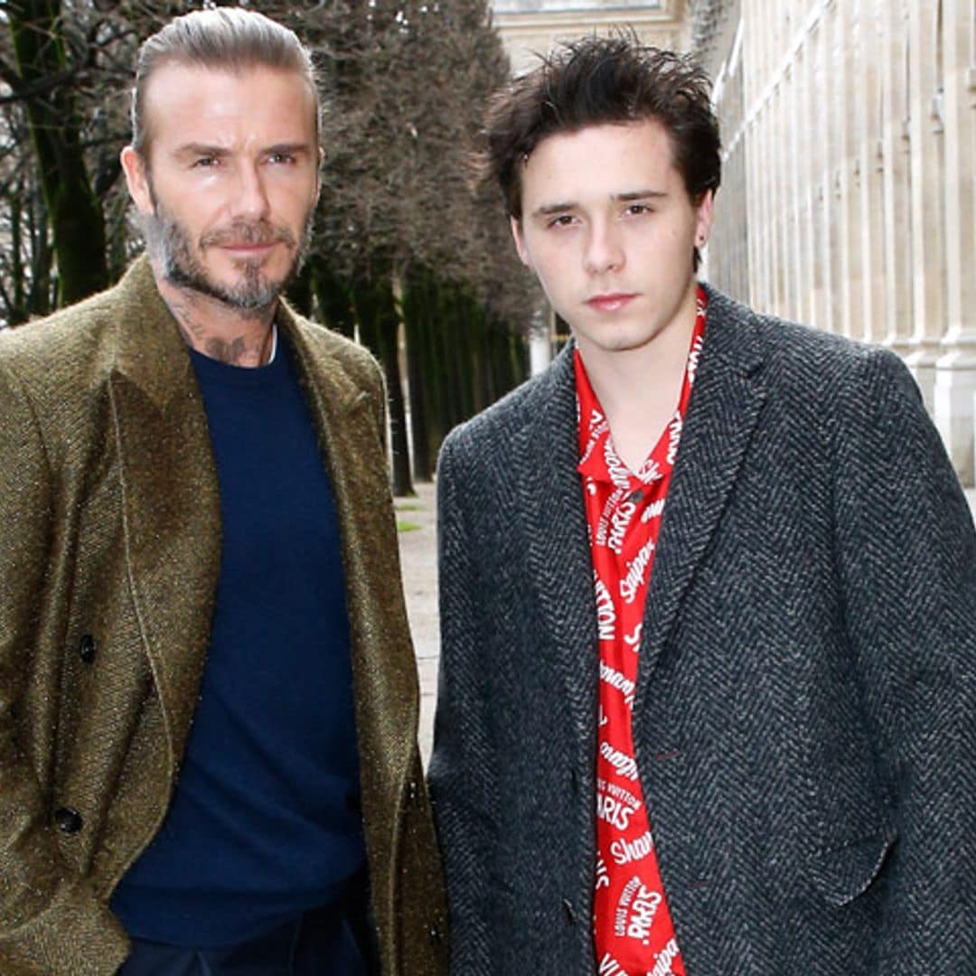 David y Brooklyn Beckham, duelo de estilo masculino en París