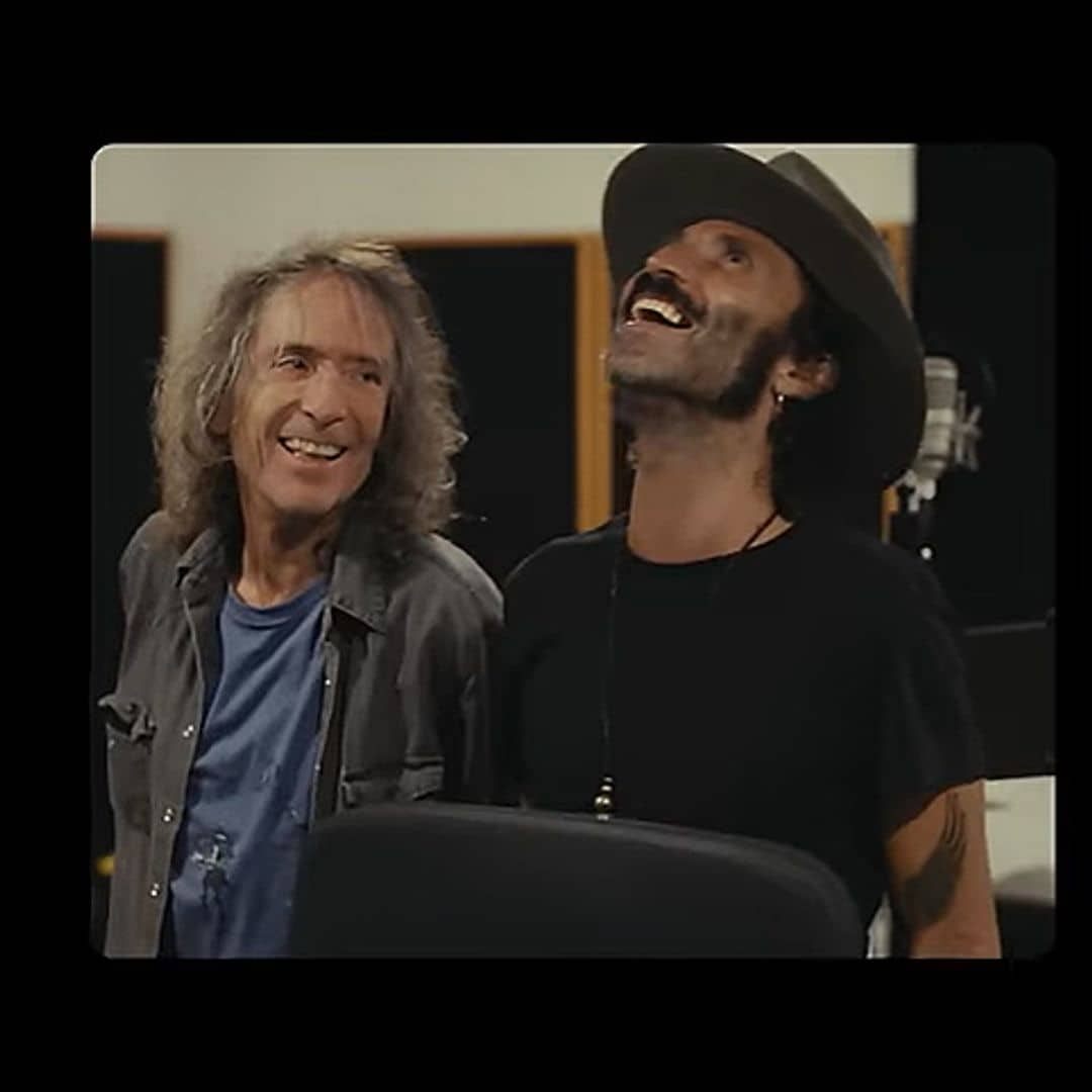 Leiva y Robe, juntos en el estudio de grabación