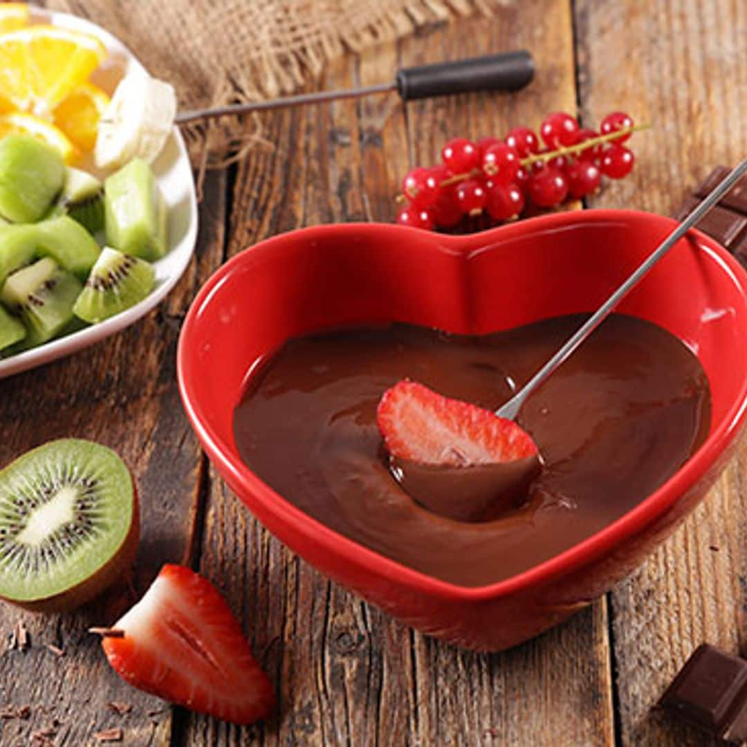 Fondue de chocolate con frutas