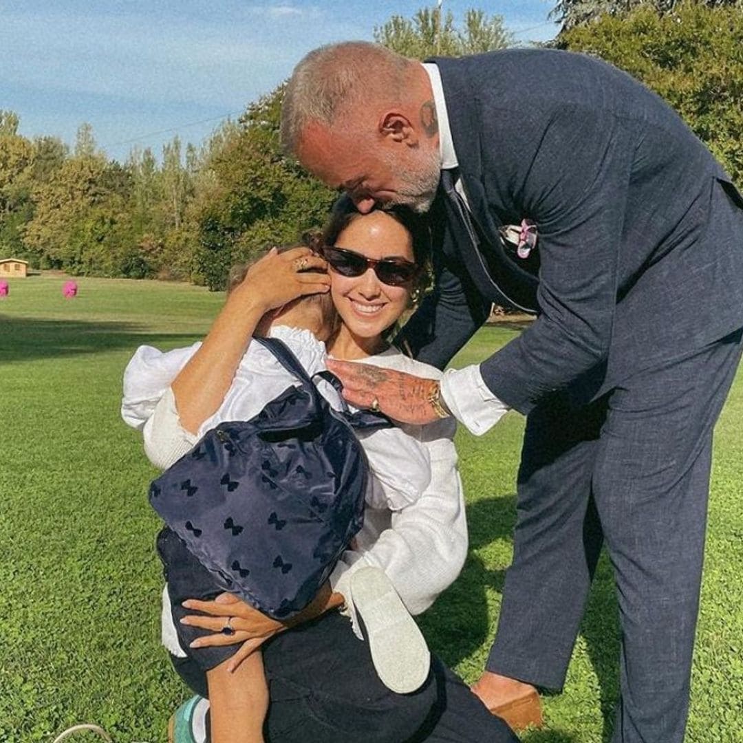 La increíble aventura familiar de Gianluca Vacchi, Sharon Fonseca y su hija Blu por Madrid