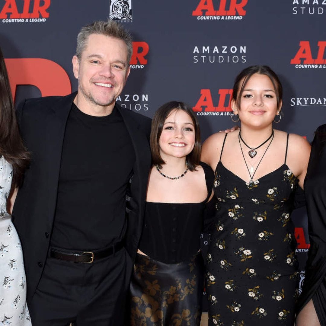 Las hijas adolescentes de Matt Damon y Luciana Barroso causan sensación en su debut en Hollywood