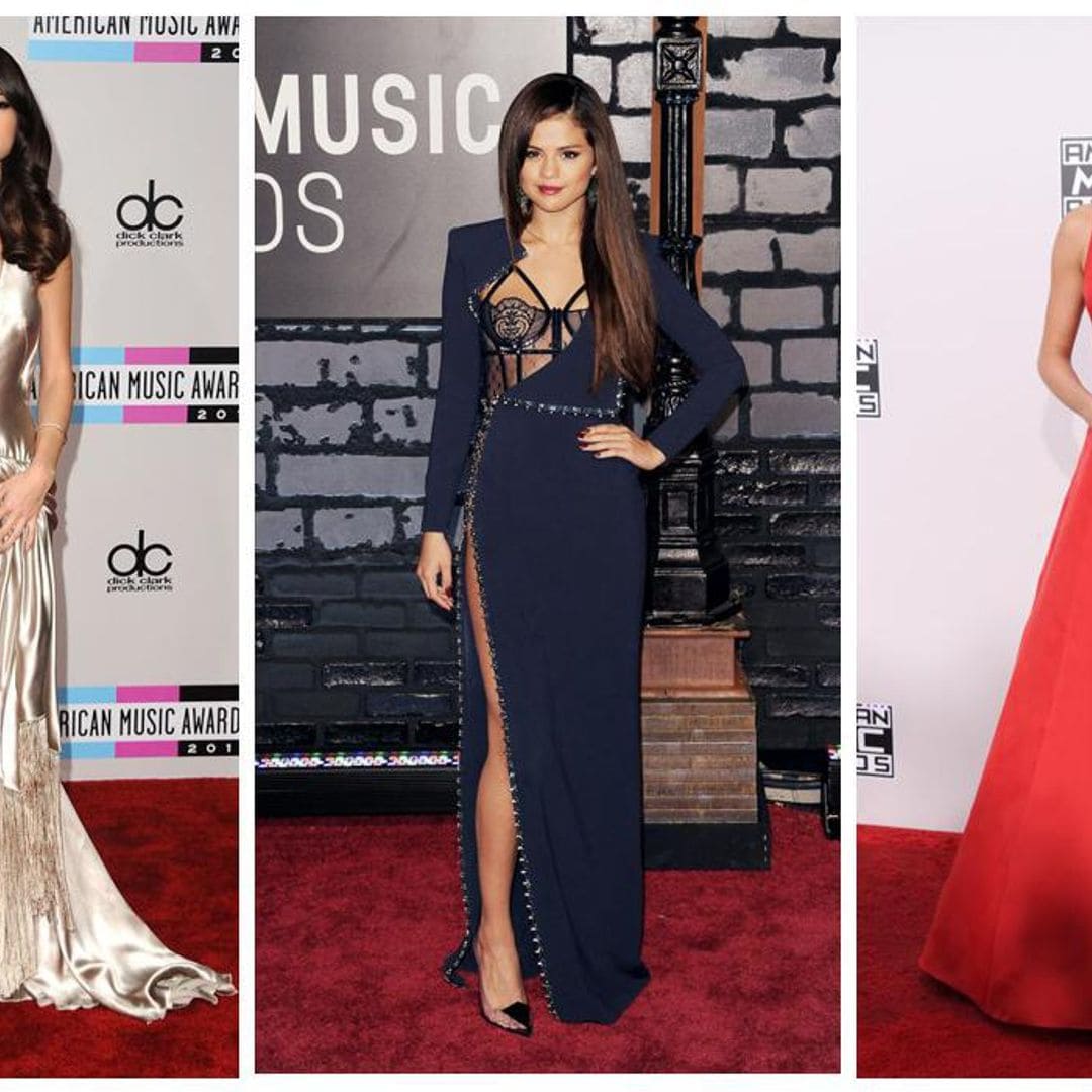 Los vestidos de alfombra roja más glamorosos de Selena Gomez