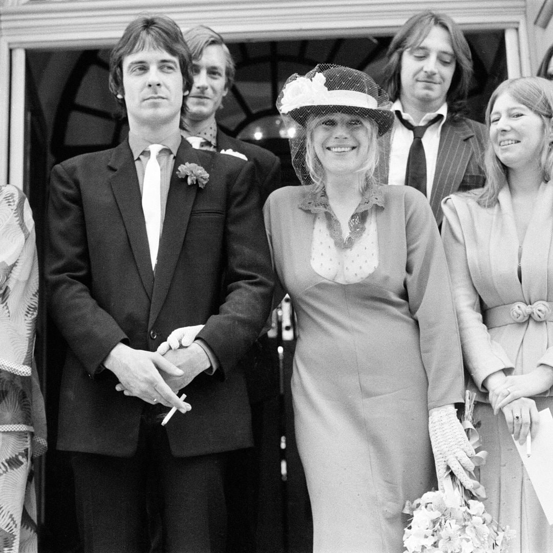 Marianne Faithfull el día de su boda con Ben Brierly, en1979.