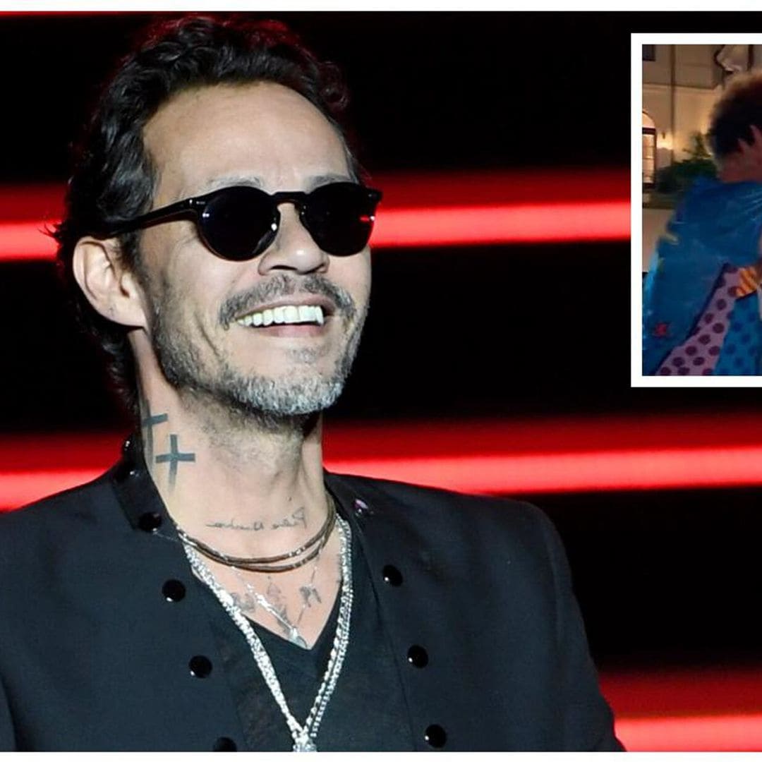 Marc Anthony agradece a Britto por su amistad con un beso