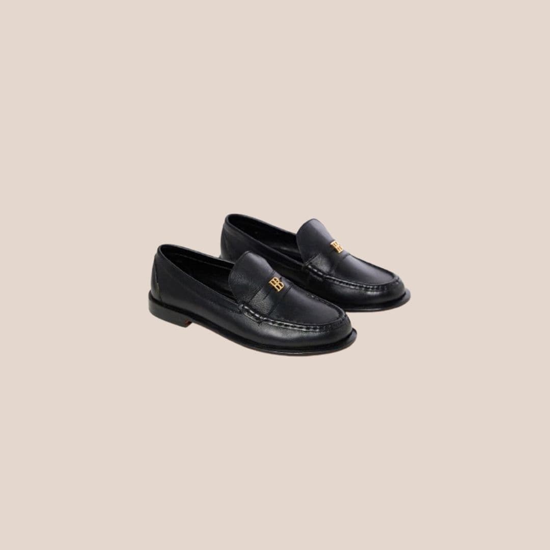 black loafers