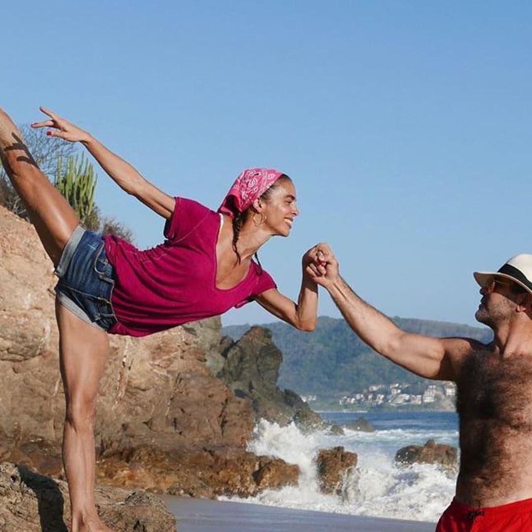 Eduardo Capetillo es todo ternura mientras ayuda a Biby Gaytán a ensayar ballet