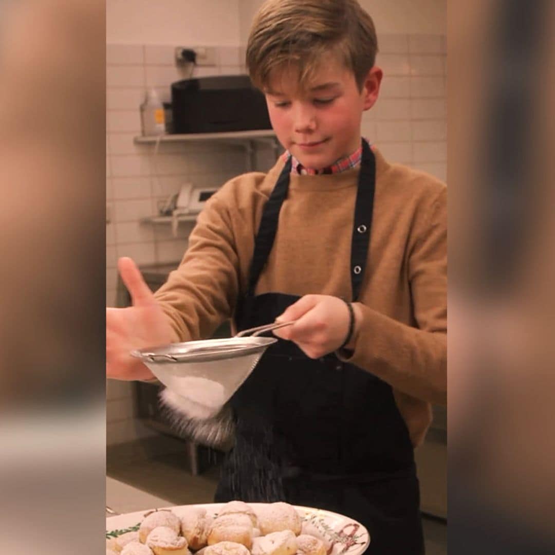 Vincent de Dinamarca se cuela en las cocinas de palacio para preparar un dulce navideño