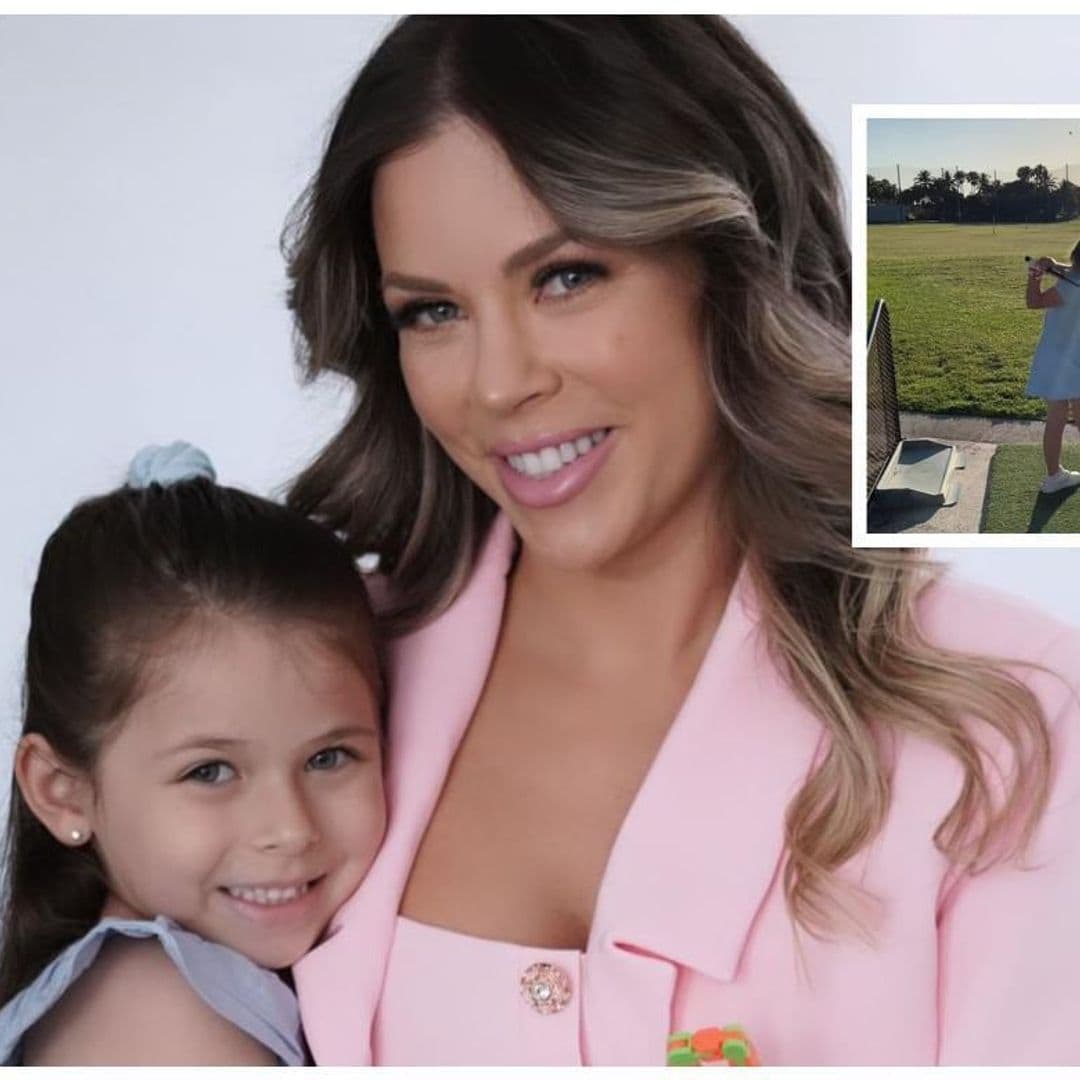 Luna, hija de Ximena Duque, demuestra que es toda una promesa como golfista