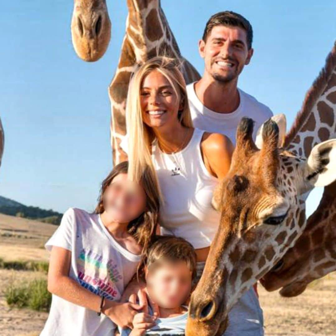 El divertido plan en un safari de Thibaut Courtois con su mujer Mishel Gerzig y sus hijos antes de sufrir la lesión